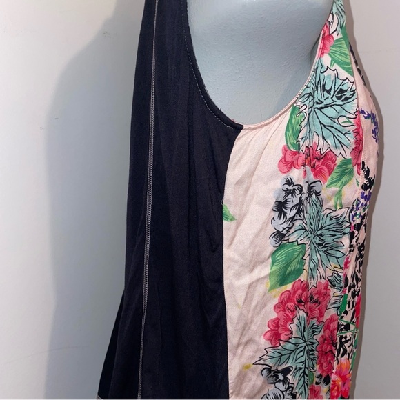 Anthropologie Tiny Tank Sleeveless Blouse Button Front Floral Multicolor pink XS - Picture 6 of 10